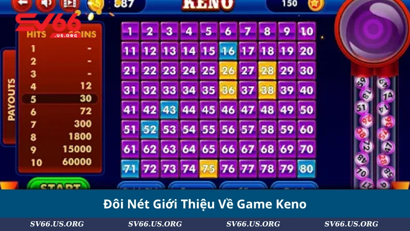 Đôi Nét Giới Thiệu Về Game Keno