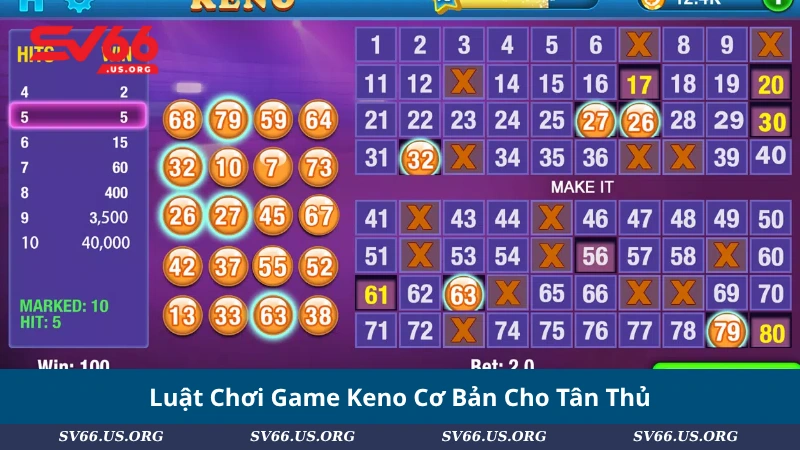 Luật Chơi Game Keno Cơ Bản Cho Tân Thủ